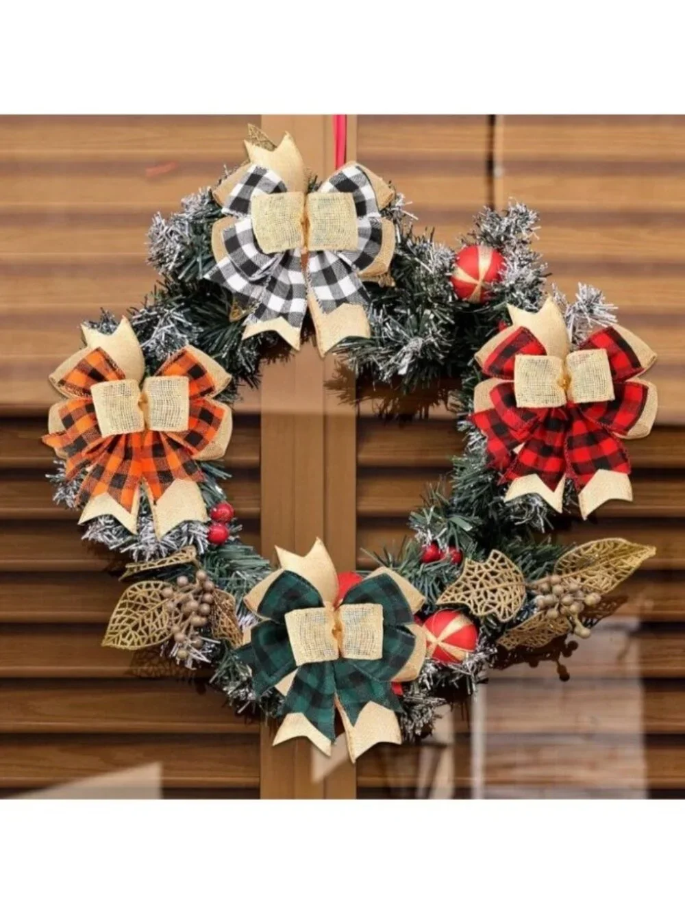 Plaid Bow Gift Wrap 6